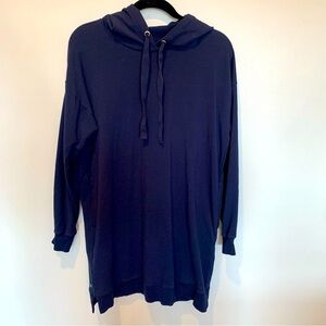 The Drop Brand Navy Blue Lightweight Sweatshirt Hoodie Dress Tunic Top Size M